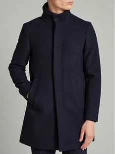 Matinique Płaszcz wełniany 30203845 Granatowy Regular Fit - Płaszcze męskie - miniaturka - grafika 1