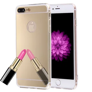 Etui na telefon komórkowy Apple iPhone 8 Plus Mirror Soft Case Protective Cover Gold - Etui i futerały do telefonów - miniaturka - grafika 1
