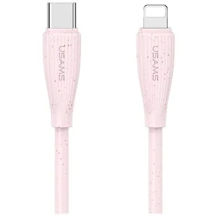 Kabel USB-C - Lightning USAMS Green Series SJ717 30W 1 m Różowy - Kable USB - miniaturka - grafika 1