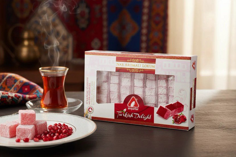 Turecki Galaretki Lokum z owoców granatu Avsarlar 350g