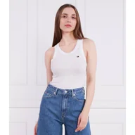 Koszulki i topy damskie - Tommy Hilfiger Top THXSM RIB TANK TOP | Regular Fit - miniaturka - grafika 1