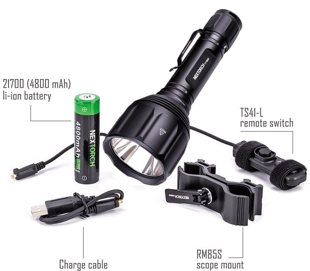 Nextorch Latarka HUNTING SET T7 MAX 1100 mt 1200 Lumens LED