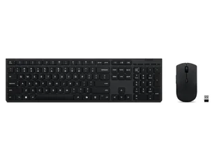 Lenovo 4X31R64351 klawiatura Dołączona myszka Biuro RF Wireless + Bluetooth US English Czarny 4X31R64351 - Zestawy myszka + klawiatura - miniaturka - grafika 1