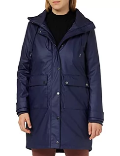 Kurtki damskie - TOM TAILOR Damski płaszcz przeciwdeszczowy parka 1032473, 30025 - Navy Midnight Blue, L - grafika 1