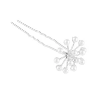 Ozdoby do włosów - Kokówki Do Włosów Srebrne Z Perełkami, 7,5 Cm, 2 Szt. - miniaturka - grafika 1