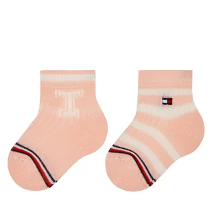 Zestaw 2 par wysokich skarpet dziecięcych Tommy Hilfiger 701224996 Różowy - Skarpetki dla dzieci - miniaturka - grafika 1