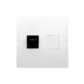 Gniazdka elektryczne - Kontakt Simon Gniazdo komputerowe RJ45 pojedyncze BASIC biały - miniaturka - grafika 1