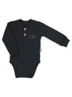 Body dla niemowląt - Chłopięce body polo z długim rękawem Nicol,r.68 - miniaturka - grafika 1
