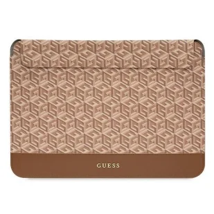 Etui Guess GCube Stripes na laptopa 16'' - brązowe - Torby na laptopy - miniaturka - grafika 1