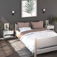Szafki nocne - Lumarko Wiszące szafki nocne, 2 szt., białe, materiał drewnopochodny - miniaturka - grafika 1