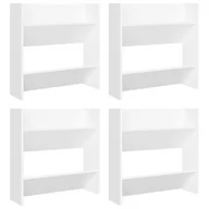 Szafki na buty - vidaXL Półki ścienne na buty, 4 szt., białe, 60x18x60 cm, płyta - miniaturka - grafika 1