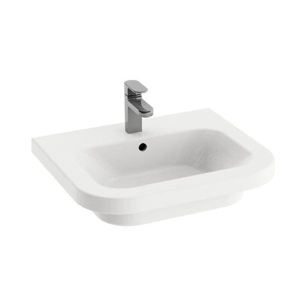 Ravak Chrome umywalka 65x47 cm półokrągła biała XJG01165000