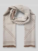 Apaszki i szaliki damskie - Szal z mieszanki wiskozy z frędzlami - miniaturka - grafika 1