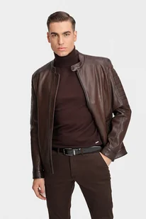 Kurtka skórzana FRANCESCO 01031A80GRA - Moda i Uroda OUTLET - miniaturka - grafika 1