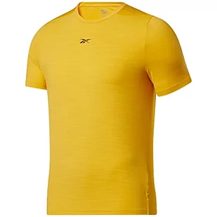 Reebok Tech Style Activchill Move Dzianina Męska, Półsolarne złoto, L - Koszulki męskie - miniaturka - grafika 1