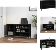 Szafki na buty - vidaXL Stojak na buty czarny 102x36x60 cm materiał drewnopochodny - Stojaki i szafki na buty - miniaturka - grafika 1