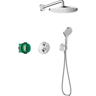 Hansgrohe Croma Zestaw prysznicowy termostatyczny podtynkowy z deszczownicą chrom 27954000 - Zestawy prysznicowe - miniaturka - grafika 2