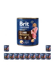 Brit Premium By Nature Puszka Jagnięcina z Gryką 800g - Mokra karma dla psów - miniaturka - grafika 2
