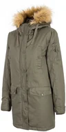 Kurtki damskie - KURTKA damska 4F wiosenna PRZEJŚCIOWA PARKA płaszcz KUD010 XS - miniaturka - grafika 1