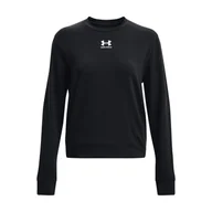 Koszulki i topy damskie - Damska Koszulka z długim rękawem UNDER ARMOUR RIVAL TERRY CREW 1369856-001 – Czarny - miniaturka - grafika 1