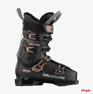 Buty narciarskie Salomon S/PRO ALPHA 90 Black/Pink Gold Metallic/Silver 2022/2023 - Buty narciarskie - miniaturka - grafika 1