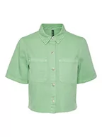 Koszule damskie - PIECES Damska koszula dżinsowa PCBLUME, Absinthe Green, M - miniaturka - grafika 1