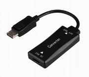 Kable - GEMBIRD KABEL AKTYWNY KONWERTER SYGNAŁU HDMI 4K NA DISPLAYPORT 15CM, CZARNY - miniaturka - grafika 1