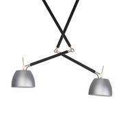 Lampy sufitowe - Podwójna regulowana lampa wisząca Zyta AZ4191+2xAZ2593 Azzardo do salonu czarna srebrna - miniaturka - grafika 1