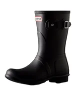 Kalosze damskie - Hunter Original Short, damskie kalosze z krótką cholewką, czarny - czarny Black - 37 EU - miniaturka - grafika 1