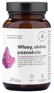 Aura Herbals Kolagen Rybi NatiCol Włosy, Skóra, Paznokcie 60 kapsułek - Włosy, skóra, paznokcie - miniaturka - grafika 1