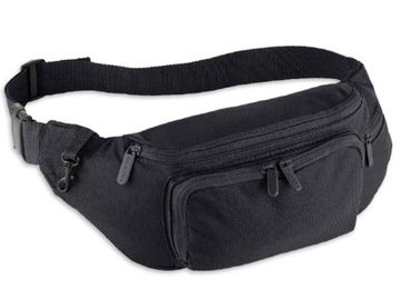 Saszetka Nerka Biodrówka Duża Pas Etui Na Biodra 2L Czarna 4 Kieszenie