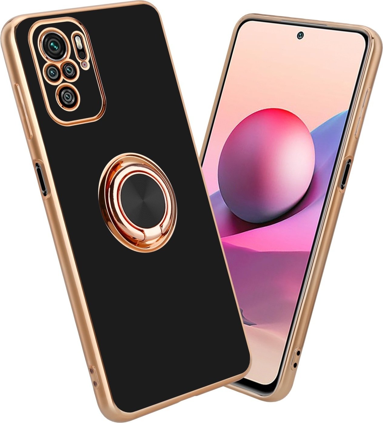 Etui ochronne Cadorabo do Xiaomi RedMi NOTE 10 4G / RedMi NOTE 10S w kolorze czarnym Etui Pokrowiec Ochrona kamery