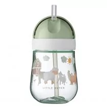 Mepal Kubek dziecięcy ze słomką Mio Little Farm 108014065399 300 ml - Kubki dla dzieci - miniaturka - grafika 1