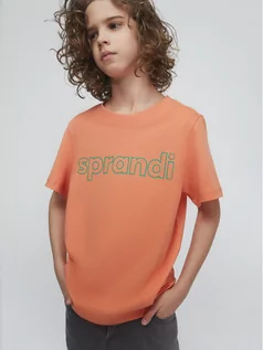 Koszulki dla chłopców - Sprandi T-Shirt SS21-TSB003 Pomarańczowy Regular Fit - grafika 1