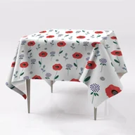 Obrusy i serwetki - Różne kolory obrus delikatny Czerwone pole maków, Fabricsy, 150x150 cm - miniaturka - grafika 1