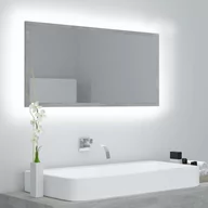 Lustra - vidaXL Lumarko Lustro łazienkowe z LED, szarość betonu, 90x8,5x37 cm, płyta! 804936 - miniaturka - grafika 1