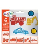 Zabawki kreatywne - Aladine Zestaw szablonów "Auta" - 4+ - miniaturka - grafika 1