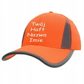 Czapki i chusty sportowe męskie - CZAPKA BEJSBOLÓWKA ODBLASKOWA HAFT WŁASNY NADRUK - miniaturka - grafika 1