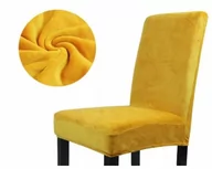 Pokrowce na meble - POKROWIEC krzesło MIODOWY ZŁOTY WELUR GRUBY super - miniaturka - grafika 1