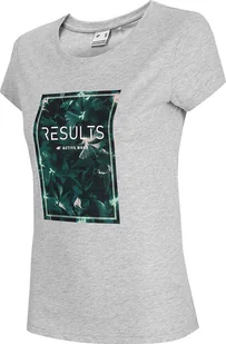 Koszulka damska 4F chłodny jasny szary melanż H4L21 TSD031 27M-XL - Bluzki damskie - miniaturka - grafika 1