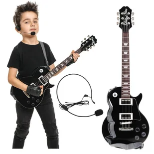 Gitara Elektryczna Rockowa z Mikrofonem Karaoke dla Dzieci Melodie Podkłady - Instrumenty muzyczne dla dzieci Gitara Elektryczna Rockowa z Mikrofonem Karaoke dla Dzieci Melodie Podkłady - Instrumenty muzyczne dla dzieci - miniaturka - grafika 1