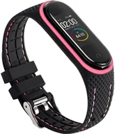 Akcesoria do smartwatchy - Pasek Beline Sport do Xiaomi Mi Band 3/4 Czarno-różowy (5905359814252) - miniaturka - grafika 1