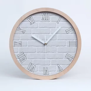 Zegar drewniany rzymski ceglana ściana fi 30 cm, Tulup - Zegary - miniaturka - grafika 1