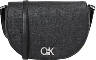 Torebki damskie - Calvin Klein Damska torba HW CROSSBODY SADDLE BAG_TEX Crossover, Ck Black, Ck czarny - miniaturka - grafika 1