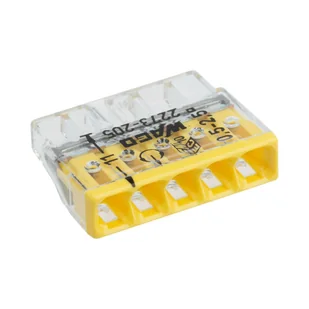 Wago Złącze do puszki podtynkowej 2273-205 0.5-2.5 mm Ilość PIN 5 100 szt przezroczysty żółty - Kostki, złączki, wtyczki - miniaturka - grafika 3