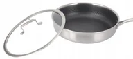 Patelnie - Patelnia Stalowa Głęboka Do Smażenia 28 Cm Z Pokrywą Nieprzywierająca Indukcja - miniaturka - grafika 1