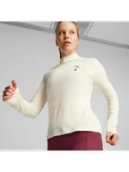 Koszulki sportowe damskie - Puma Koszulka funkcyjna "Seasons" w kolorze kremowym - miniaturka - grafika 1