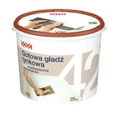 Gipsy i gładzie gipsowe - Gotowa gładź tynkowa biała o podwyższonej wytrzymałości V42 20 kg - miniaturka - grafika 1
