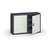 Szafy biurowe - B2B Partner Szafa metalowa, 800 x 1200 x 400 mm, 1 półka, antracyt/szara 485041 - miniaturka - grafika 1