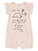 Kombinezony dla dzieci - Rampers dziewczęcy, różowy, Loves me, Quimby r.62/68 - miniaturka - grafika 1